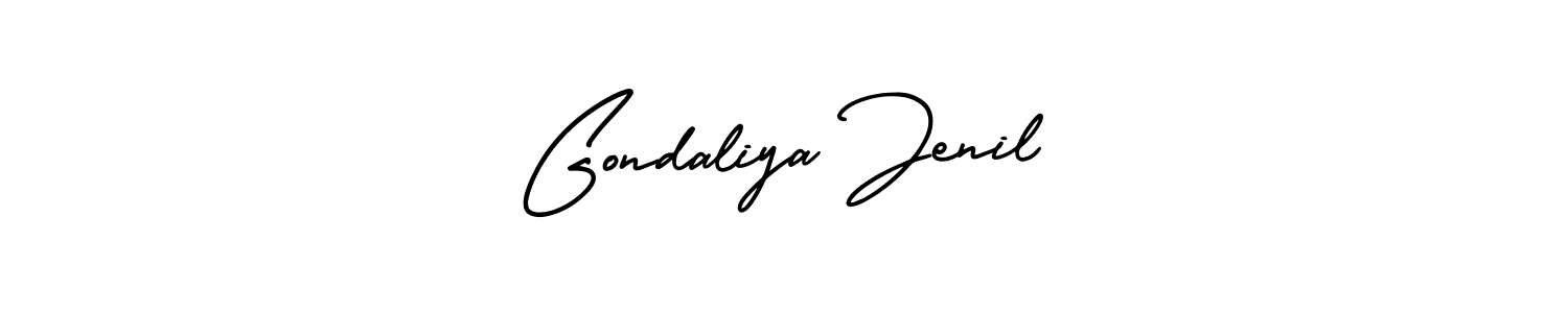Use a signature maker to create a handwritten signature online. With this signature software, you can design (AmerikaSignatureDemo-Regular) your own signature for name Gondaliya Jenil. Gondaliya Jenil signature style 3 images and pictures png