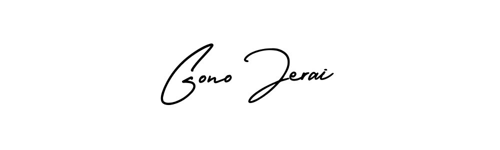 How to Draw Gono Jerai signature style? AmerikaSignatureDemo-Regular is a latest design signature styles for name Gono Jerai. Gono Jerai signature style 3 images and pictures png