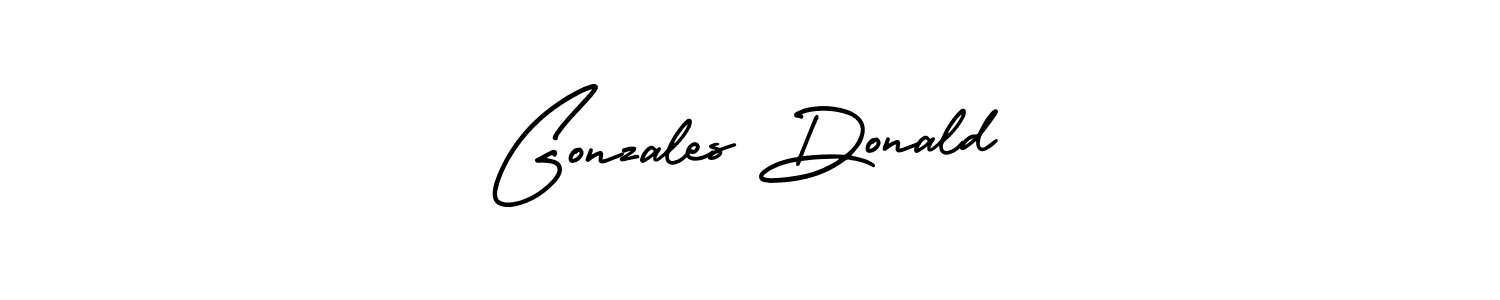 Gonzales Donald stylish signature style. Best Handwritten Sign (AmerikaSignatureDemo-Regular) for my name. Handwritten Signature Collection Ideas for my name Gonzales Donald. Gonzales Donald signature style 3 images and pictures png