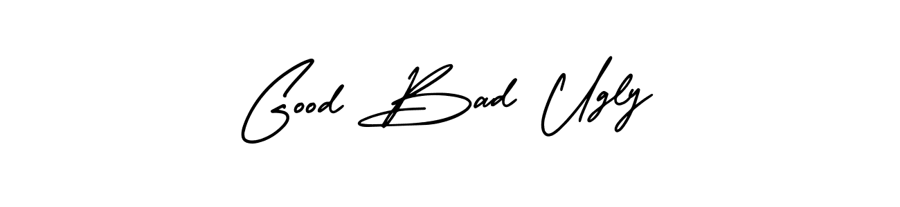 Also You can easily find your signature by using the search form. We will create Good Bad Ugly name handwritten signature images for you free of cost using AmerikaSignatureDemo-Regular sign style. Good Bad Ugly signature style 3 images and pictures png