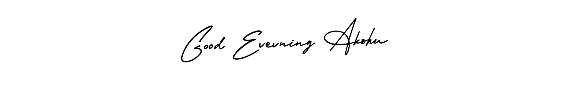 Make a beautiful signature design for name Good Evevning Akshu. With this signature (AmerikaSignatureDemo-Regular) style, you can create a handwritten signature for free. Good Evevning Akshu signature style 3 images and pictures png