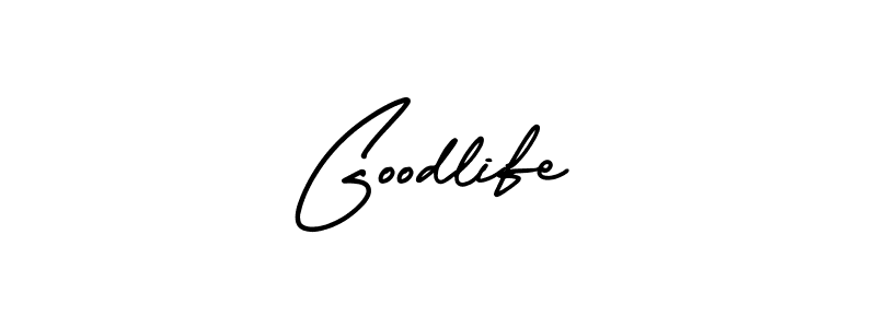Also You can easily find your signature by using the search form. We will create Goodlife name handwritten signature images for you free of cost using AmerikaSignatureDemo-Regular sign style. Goodlife signature style 3 images and pictures png