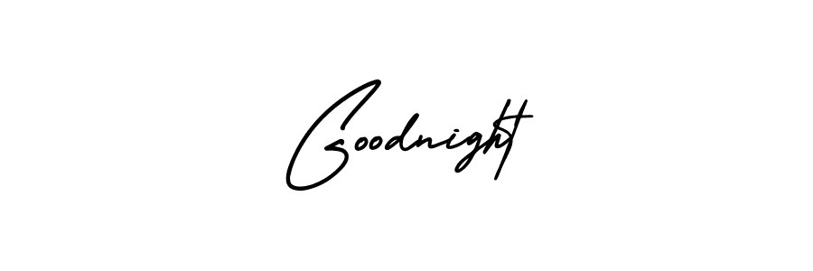You should practise on your own different ways (AmerikaSignatureDemo-Regular) to write your name (Goodnight) in signature. don't let someone else do it for you. Goodnight signature style 3 images and pictures png