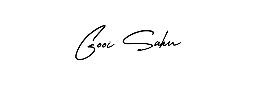 Design your own signature with our free online signature maker. With this signature software, you can create a handwritten (AmerikaSignatureDemo-Regular) signature for name Gooi Sahu. Gooi Sahu signature style 3 images and pictures png
