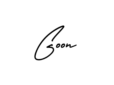if you are searching for the best signature style for your name Goon. so please give up your signature search. here we have designed multiple signature styles  using AmerikaSignatureDemo-Regular. Goon signature style 3 images and pictures png