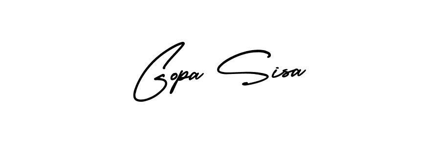 Gopa Sisa stylish signature style. Best Handwritten Sign (AmerikaSignatureDemo-Regular) for my name. Handwritten Signature Collection Ideas for my name Gopa Sisa. Gopa Sisa signature style 3 images and pictures png