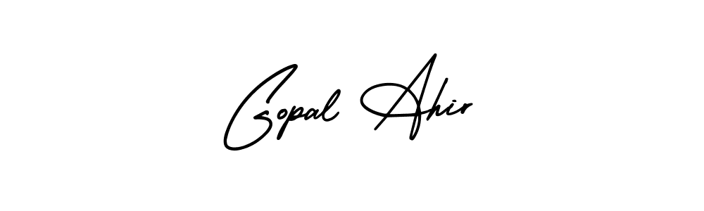 Create a beautiful signature design for name Gopal Ahir. With this signature (AmerikaSignatureDemo-Regular) fonts, you can make a handwritten signature for free. Gopal Ahir signature style 3 images and pictures png