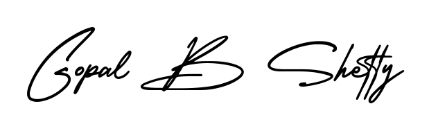 Practice writing Gopal B Shetty with the flow of AmerikaSignatureDemo-Regular lettering. A fantastic source of inspiration for developing your personal signature style. Gopal B Shetty signature style 3 images and pictures png