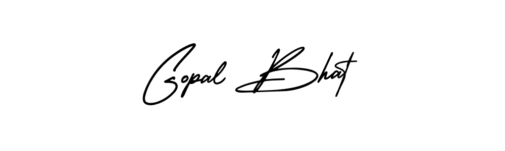 Create a beautiful signature design for name Gopal Bhat. With this signature (AmerikaSignatureDemo-Regular) fonts, you can make a handwritten signature for free. Gopal Bhat signature style 3 images and pictures png