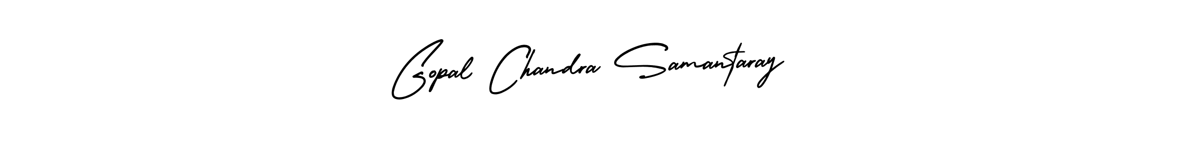 You should practise on your own different ways (AmerikaSignatureDemo-Regular) to write your name (Gopal Chandra Samantaray) in signature. don't let someone else do it for you. Gopal Chandra Samantaray signature style 3 images and pictures png