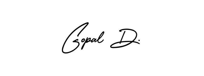 Similarly AmerikaSignatureDemo-Regular is the best handwritten signature design. Signature creator online .You can use it as an online autograph creator for name Gopal D.. Gopal D. signature style 3 images and pictures png
