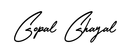 You should practise on your own different ways (AmerikaSignatureDemo-Regular) to write your name (Gopal Ghayal) in signature. Don't let someone else do it for you. Gopal Ghayal signature style 3 images and pictures png