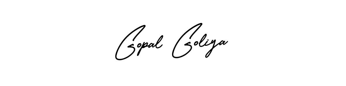 It looks lik you need a new signature style for name Gopal Goliya. Design unique handwritten (AmerikaSignatureDemo-Regular) signature with our free signature maker in just a few clicks. Gopal Goliya signature style 3 images and pictures png