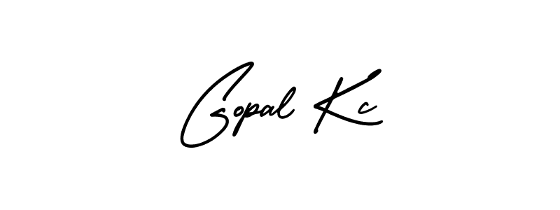 How to make Gopal Kc name signature. Use AmerikaSignatureDemo-Regular style for creating short signs online. This is the latest handwritten sign. Gopal Kc signature style 3 images and pictures png