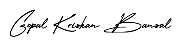 The best way (AmerikaSignatureDemo-Regular) to make a short signature is to pick only two or three words in your name. For converting this name Gopal Krishan Bansal. Gopal Krishan Bansal signature style 3 images and pictures png