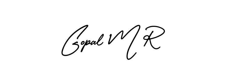 Make a beautiful signature design for name Gopal M R. With this signature (AmerikaSignatureDemo-Regular) style, you can create a handwritten signature for free. Gopal M R signature style 3 images and pictures png