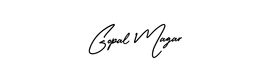 Design your own signature with our free online signature maker. With this signature software, you can create a handwritten (AmerikaSignatureDemo-Regular) signature for name Gopal Magar. Gopal Magar signature style 3 images and pictures png