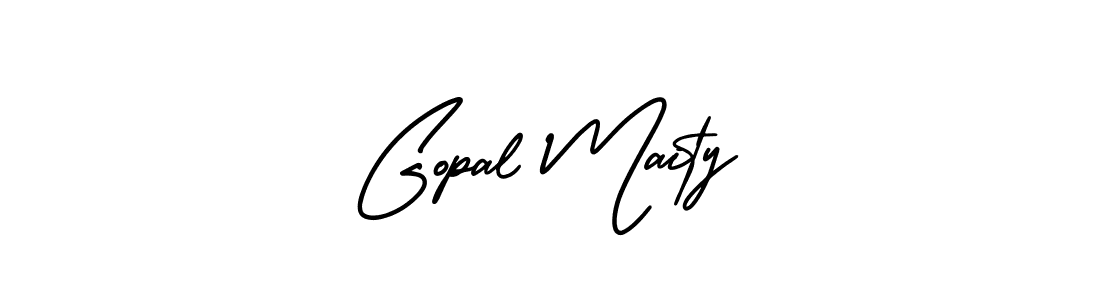 Design your own signature with our free online signature maker. With this signature software, you can create a handwritten (AmerikaSignatureDemo-Regular) signature for name Gopal Maity. Gopal Maity signature style 3 images and pictures png