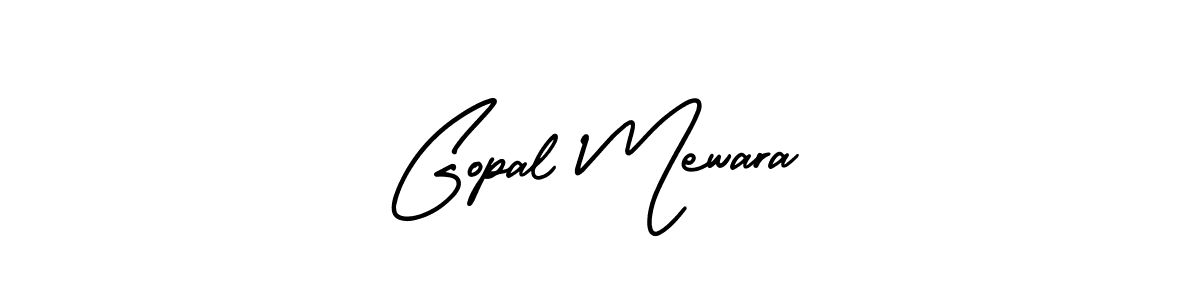 Gopal Mewara stylish signature style. Best Handwritten Sign (AmerikaSignatureDemo-Regular) for my name. Handwritten Signature Collection Ideas for my name Gopal Mewara. Gopal Mewara signature style 3 images and pictures png