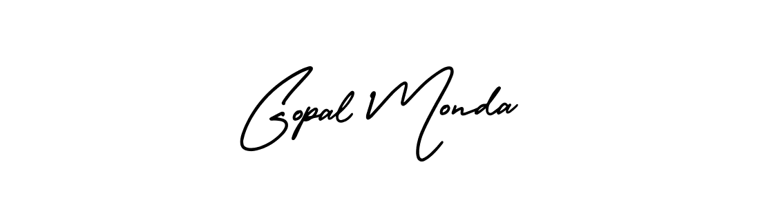 This is the best signature style for the Gopal Monda name. Also you like these signature font (AmerikaSignatureDemo-Regular). Mix name signature. Gopal Monda signature style 3 images and pictures png