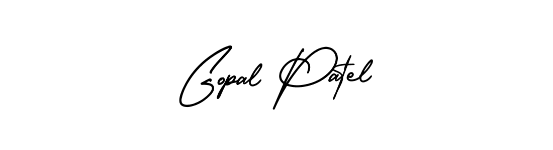 How to make Gopal Patel name signature. Use AmerikaSignatureDemo-Regular style for creating short signs online. This is the latest handwritten sign. Gopal Patel signature style 3 images and pictures png