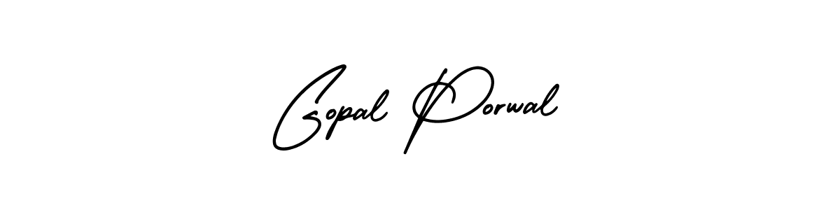 How to make Gopal Porwal name signature. Use AmerikaSignatureDemo-Regular style for creating short signs online. This is the latest handwritten sign. Gopal Porwal signature style 3 images and pictures png