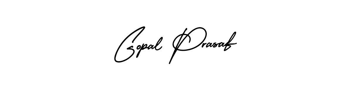 Make a short Gopal Prasaf signature style. Manage your documents anywhere anytime using AmerikaSignatureDemo-Regular. Create and add eSignatures, submit forms, share and send files easily. Gopal Prasaf signature style 3 images and pictures png