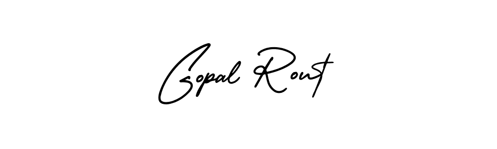 Design your own signature with our free online signature maker. With this signature software, you can create a handwritten (AmerikaSignatureDemo-Regular) signature for name Gopal Rout. Gopal Rout signature style 3 images and pictures png