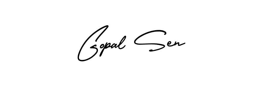 Use a signature maker to create a handwritten signature online. With this signature software, you can design (AmerikaSignatureDemo-Regular) your own signature for name Gopal Sen. Gopal Sen signature style 3 images and pictures png