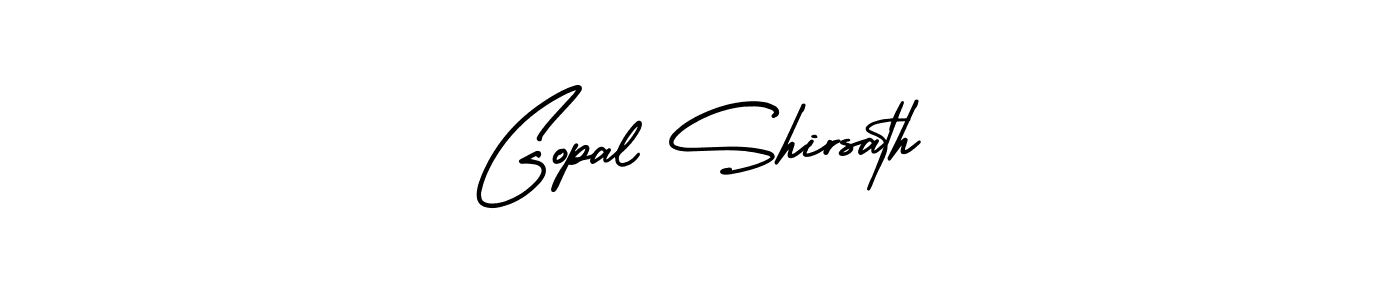 Design your own signature with our free online signature maker. With this signature software, you can create a handwritten (AmerikaSignatureDemo-Regular) signature for name Gopal Shirsath. Gopal Shirsath signature style 3 images and pictures png
