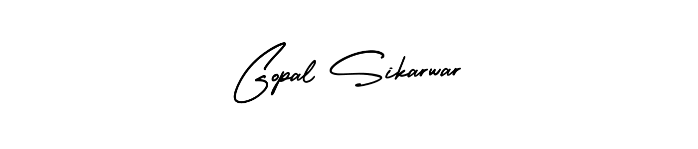 Make a beautiful signature design for name Gopal Sikarwar. With this signature (AmerikaSignatureDemo-Regular) style, you can create a handwritten signature for free. Gopal Sikarwar signature style 3 images and pictures png