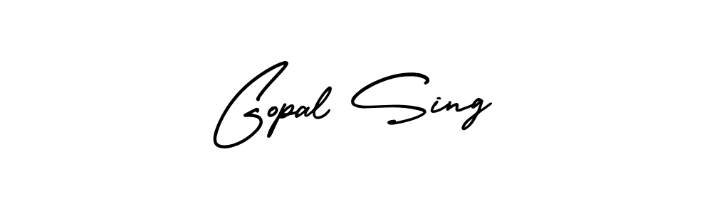 Design your own signature with our free online signature maker. With this signature software, you can create a handwritten (AmerikaSignatureDemo-Regular) signature for name Gopal Sing. Gopal Sing signature style 3 images and pictures png