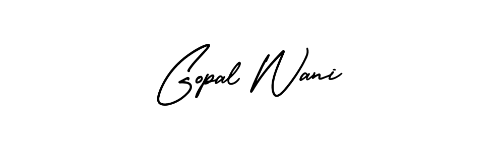 Gopal Wani stylish signature style. Best Handwritten Sign (AmerikaSignatureDemo-Regular) for my name. Handwritten Signature Collection Ideas for my name Gopal Wani. Gopal Wani signature style 3 images and pictures png