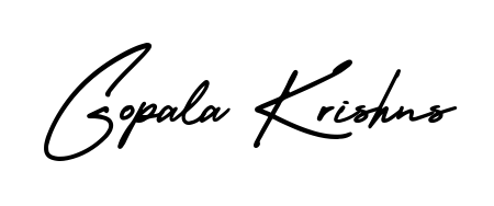 A sleek calligraphic signature for name Gopala Krishns utilizing AmerikaSignatureDemo-Regular styling. Great for adding personal signatures to photos and art. Gopala Krishns signature style 3 images and pictures png