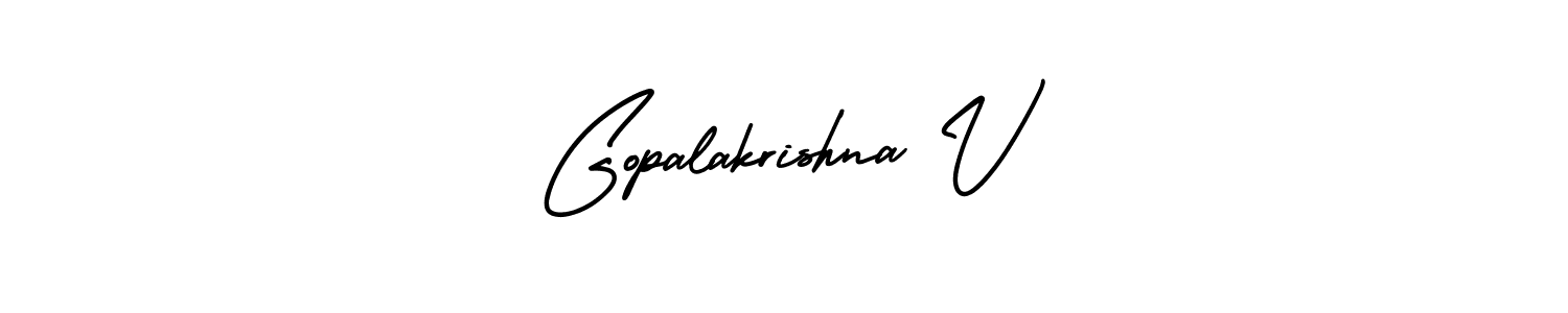 Design your own signature with our free online signature maker. With this signature software, you can create a handwritten (AmerikaSignatureDemo-Regular) signature for name Gopalakrishna V. Gopalakrishna V signature style 3 images and pictures png