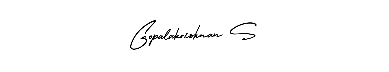 You should practise on your own different ways (AmerikaSignatureDemo-Regular) to write your name (Gopalakrishnan S) in signature. don't let someone else do it for you. Gopalakrishnan S signature style 3 images and pictures png