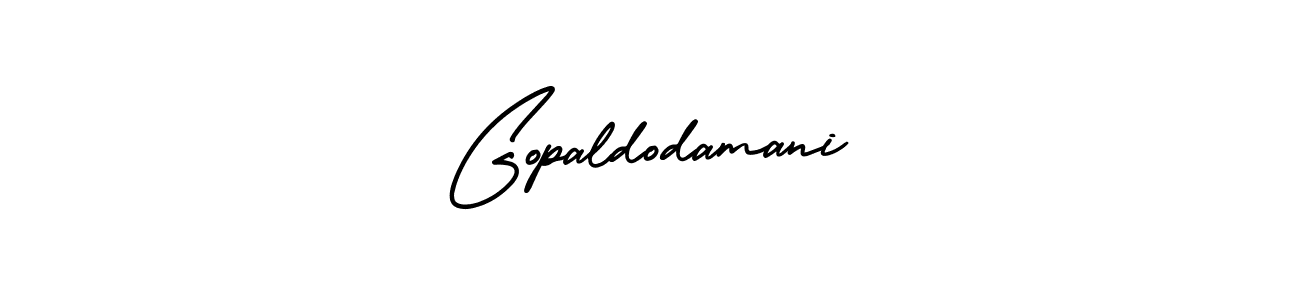 Use a signature maker to create a handwritten signature online. With this signature software, you can design (AmerikaSignatureDemo-Regular) your own signature for name Gopaldodamani. Gopaldodamani signature style 3 images and pictures png