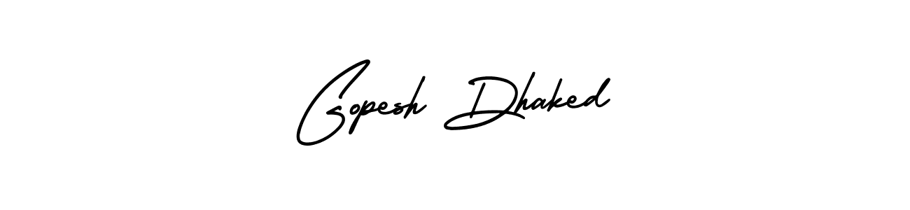Design your own signature with our free online signature maker. With this signature software, you can create a handwritten (AmerikaSignatureDemo-Regular) signature for name Gopesh Dhaked. Gopesh Dhaked signature style 3 images and pictures png