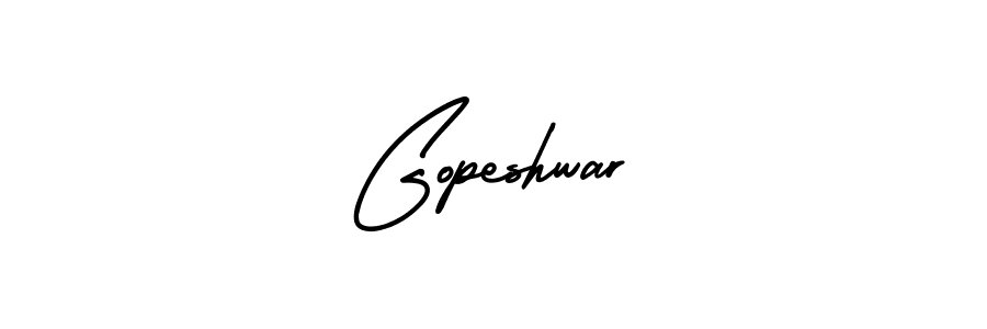 It looks lik you need a new signature style for name Gopeshwar. Design unique handwritten (AmerikaSignatureDemo-Regular) signature with our free signature maker in just a few clicks. Gopeshwar signature style 3 images and pictures png