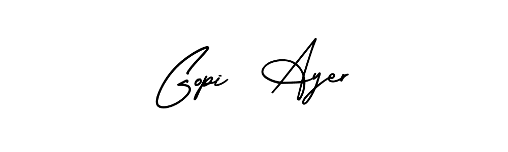 if you are searching for the best signature style for your name Gopi  Ayer. so please give up your signature search. here we have designed multiple signature styles  using AmerikaSignatureDemo-Regular. Gopi  Ayer signature style 3 images and pictures png