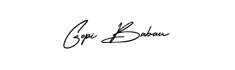 Gopi Babau stylish signature style. Best Handwritten Sign (AmerikaSignatureDemo-Regular) for my name. Handwritten Signature Collection Ideas for my name Gopi Babau. Gopi Babau signature style 3 images and pictures png