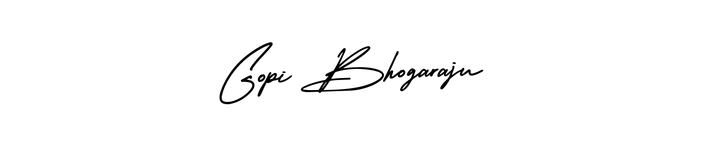 Design your own signature with our free online signature maker. With this signature software, you can create a handwritten (AmerikaSignatureDemo-Regular) signature for name Gopi Bhogaraju. Gopi Bhogaraju signature style 3 images and pictures png