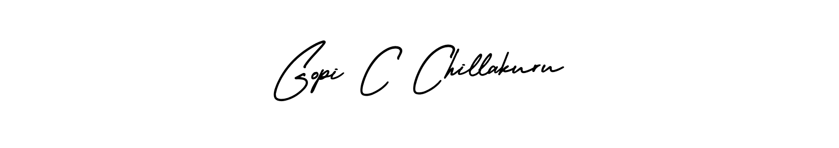 Gopi C Chillakuru stylish signature style. Best Handwritten Sign (AmerikaSignatureDemo-Regular) for my name. Handwritten Signature Collection Ideas for my name Gopi C Chillakuru. Gopi C Chillakuru signature style 3 images and pictures png