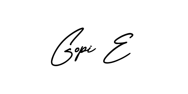 Best and Professional Signature Style for Gopi E. AmerikaSignatureDemo-Regular Best Signature Style Collection. Gopi E signature style 3 images and pictures png