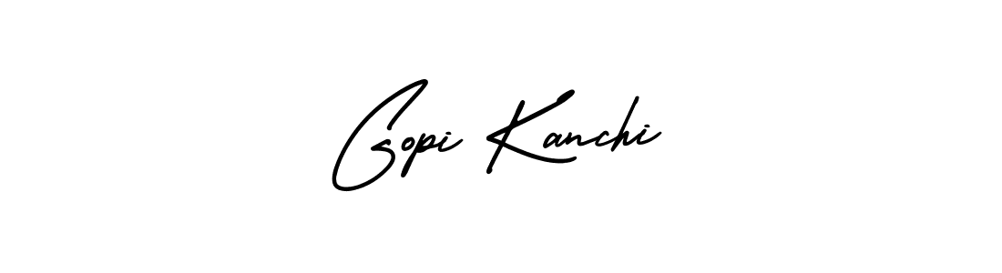 Use a signature maker to create a handwritten signature online. With this signature software, you can design (AmerikaSignatureDemo-Regular) your own signature for name Gopi Kanchi. Gopi Kanchi signature style 3 images and pictures png