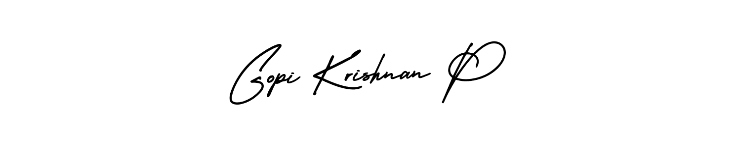 AmerikaSignatureDemo-Regular is a professional signature style that is perfect for those who want to add a touch of class to their signature. It is also a great choice for those who want to make their signature more unique. Get Gopi Krishnan P name to fancy signature for free. Gopi Krishnan P signature style 3 images and pictures png