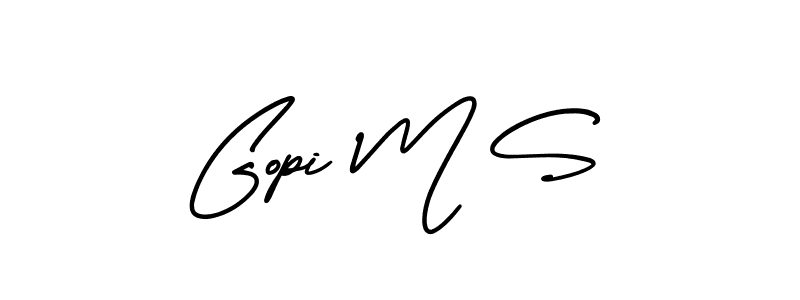 Similarly AmerikaSignatureDemo-Regular is the best handwritten signature design. Signature creator online .You can use it as an online autograph creator for name Gopi M S. Gopi M S signature style 3 images and pictures png