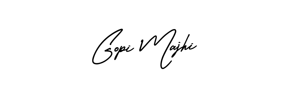 Use a signature maker to create a handwritten signature online. With this signature software, you can design (AmerikaSignatureDemo-Regular) your own signature for name Gopi Majhi. Gopi Majhi signature style 3 images and pictures png