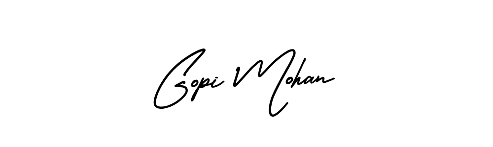 Gopi Mohan stylish signature style. Best Handwritten Sign (AmerikaSignatureDemo-Regular) for my name. Handwritten Signature Collection Ideas for my name Gopi Mohan. Gopi Mohan signature style 3 images and pictures png