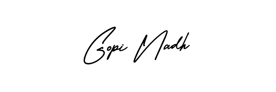 Create a beautiful signature design for name Gopi Nadh. With this signature (AmerikaSignatureDemo-Regular) fonts, you can make a handwritten signature for free. Gopi Nadh signature style 3 images and pictures png